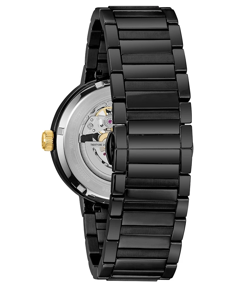 Bulova Men's Futuro Black Stainless Steel Bracelet Watch 42mm