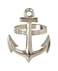 Saro Lifestyle Anchor Design Napkin Ring, Set of 4