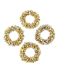 Saro Lifestyle Petite Jingle Bell Napkin Ring, Set of 4