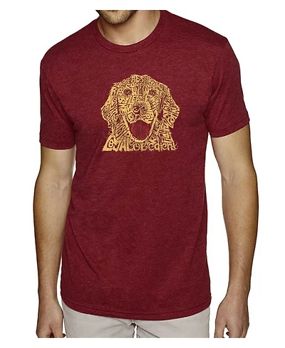 La Pop Art Men's Premium Word T-Shirt - Dog