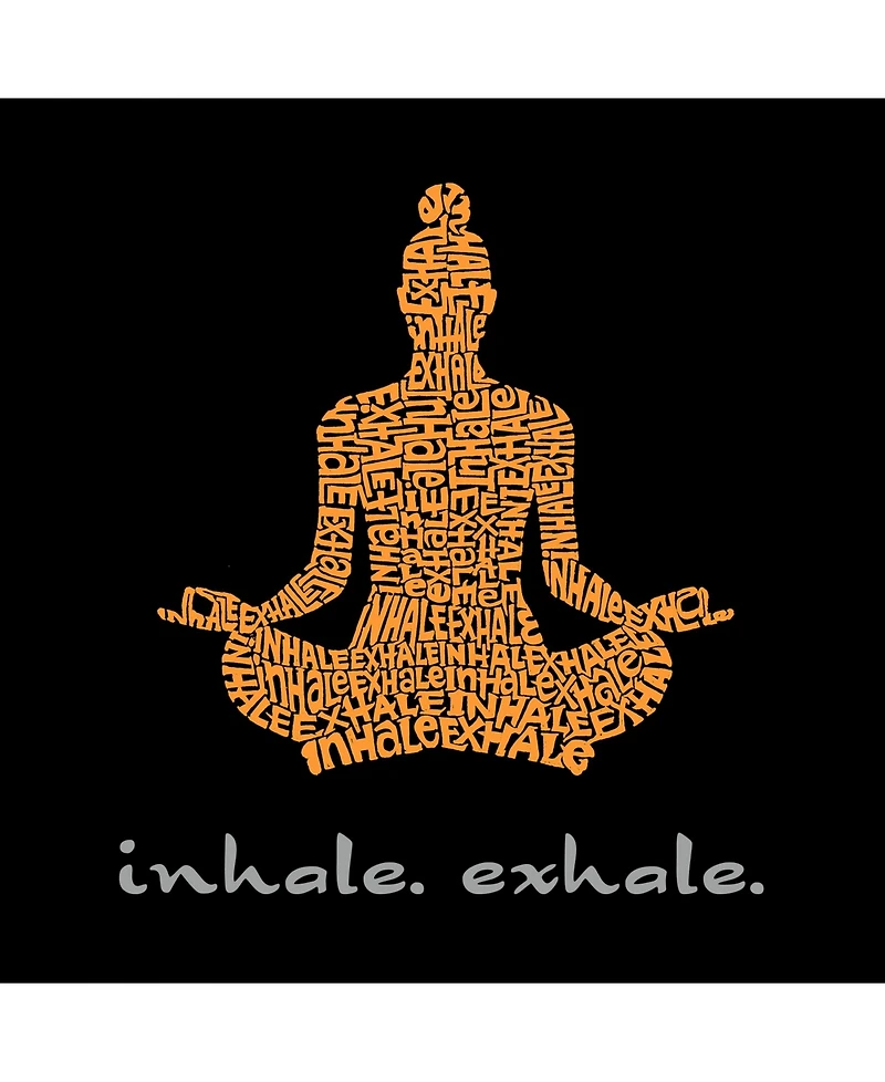 La Pop Art Men's Premium Word T-Shirt - Inhale Exhale