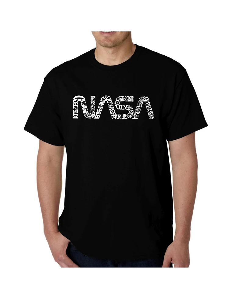 La Pop Art Men's Word T-Shirt - Worm Nasa