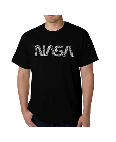 La Pop Art Men's Word T-Shirt - Worm Nasa