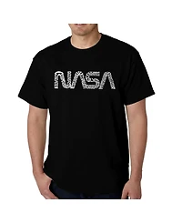 La Pop Art Men's Word T-Shirt - Worm Nasa