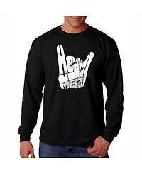 La Pop Art Men's Word Long Sleeve T-Shirt - Heavy Metal