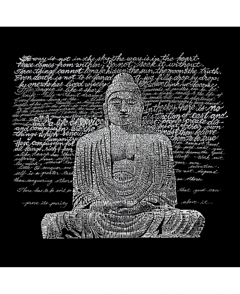 La Pop Art Men's Word Art T-Shirt - Zen Buddha