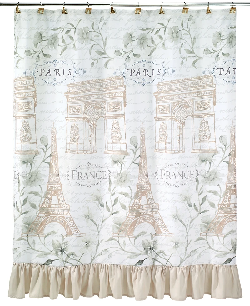 Avanti Paris Botanique Printed Shower Curtain, 72" x 72"
