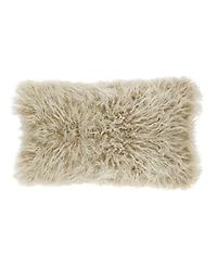 Saro Lifestyle Mongolian Faux Fur Decorative Pillow, 12" x 20"