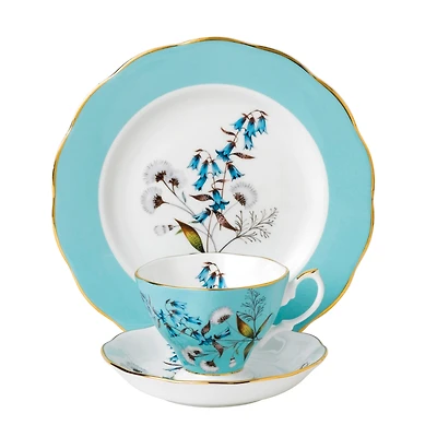 Royal Albert 100 Years 1950 3-Piece Set -Teacup, Saucer & Plate - Festival