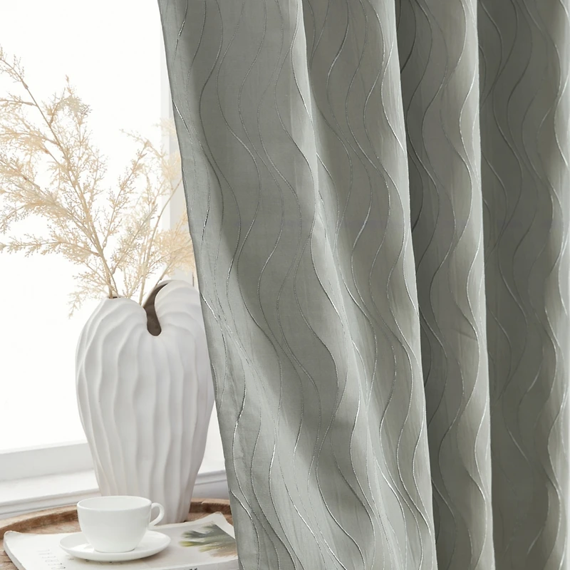Hlc.me Camden Fashion 100% Blackout 2 Layer Winter Heat Blocking Thermal Insulated Energy Savings Window Curtain Drapery Grommet Panels for Office & B