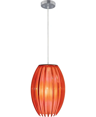 Volume Lighting 1-Light Red Acrylic Flower Bud Hanging Mini Pendant