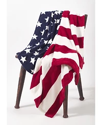 Saro Lifestyle American Flag Throw, 50" x 60"