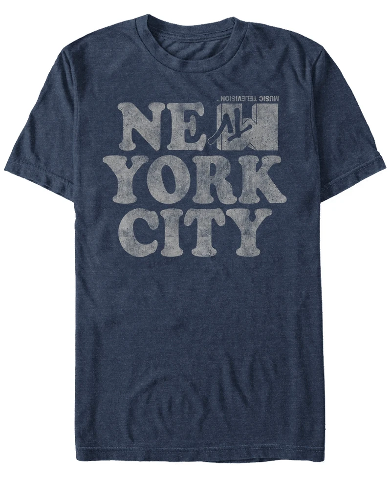 Mtv Men's New York City Logo Short Sleeve T-Shirts