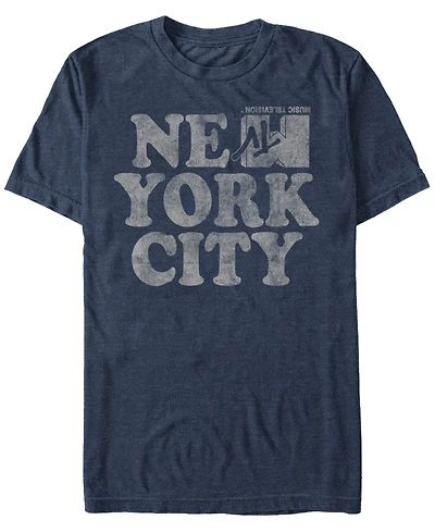 Mtv Men's New York City Logo Short Sleeve T-Shirts