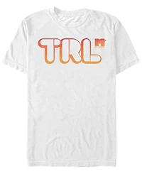 Mtv Men's Orange Total Request Live Logo Short Sleeve T-Shirt