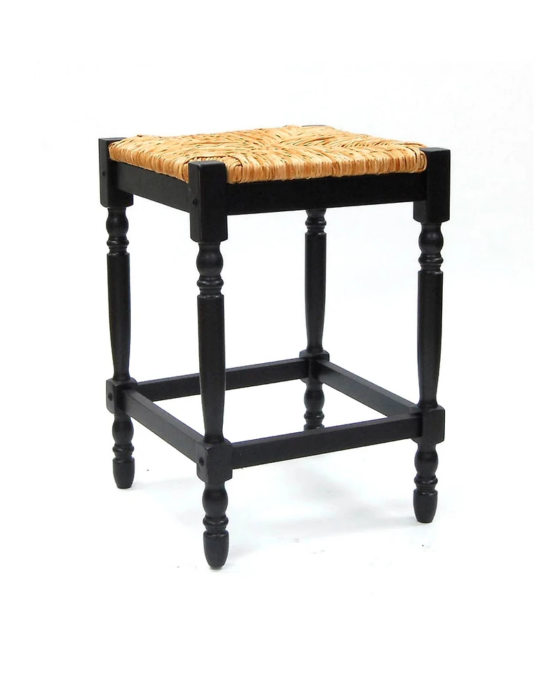 French Country 24" Turned Leg Seat Stool