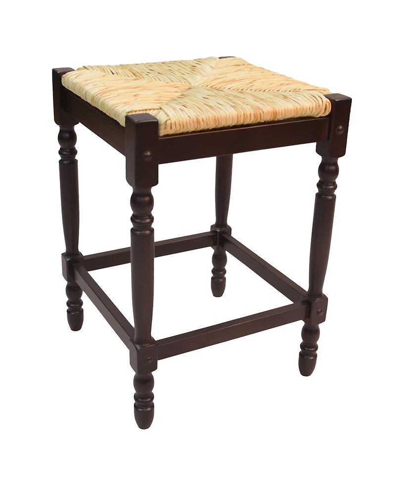 French Country 24" Turned Leg Seat Stool