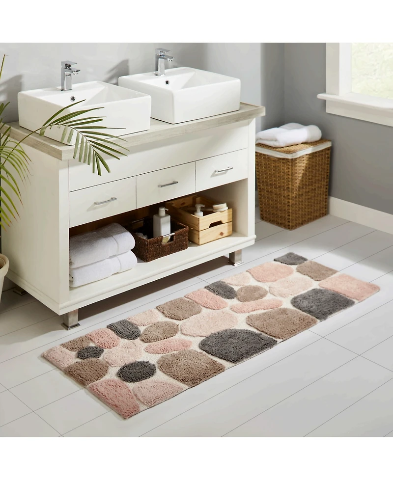 Chesapeake Pebbles Plush Bath Runner, 24" x 60"