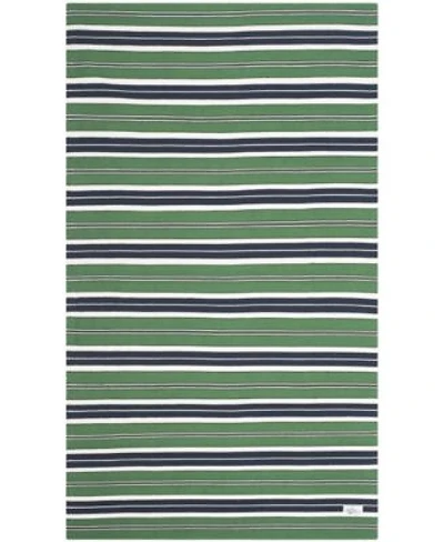 Lauren Ralph Lauren Leopold Stripe LRL2462K Green Outdoor Area Rug Collection