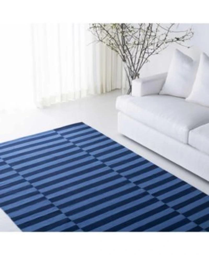 Lauren Ralph Lauren Ludlow Stripe Lrl7350a Indigo Area Rug Collection