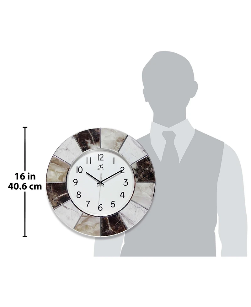 Infinity Instruments Modern Marble Wall Clock
