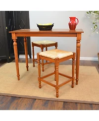 French Country 24" Turned Leg Seat Stool