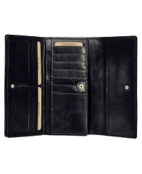 Mancini Casablanca Collection Rfid Secure Ladies Trifold Wing Wallet