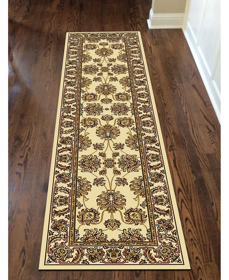 Closeout! Km Home 1330/1214/Ivory Navelli Ivory 2'2" x 8' Runner Rug