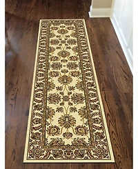 Closeout! Km Home 1330/1214/Ivory Navelli Ivory 2'2" x 8' Runner Rug