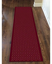 Closeout! Km Home 782/1714/Red Pesaro Red 2'2" x 7'7" Runner Rug