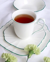 Twig New York Amelie Forest Green Rim 6.5" Bread Plate