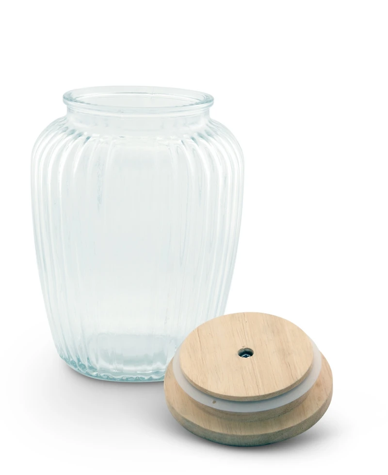 Arthur Court Canister Glass for Kitchen with Rubber Airtight Seal for Food Storage Shell Ocean Knob