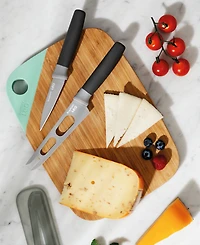 BergHOFF Leo Collection 3 Piece Knife and Cutting Board Set, Grey and Green