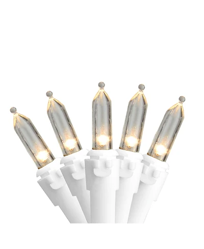 Northlight Set of 50 Warm White Led Mini Christmas Lights 4" Spacing - White Wire
