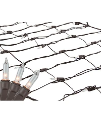 Northlight 2' x 8' Clear Mini Net Style Tree Trunk Wrap Christmas Lights - Brown Wire