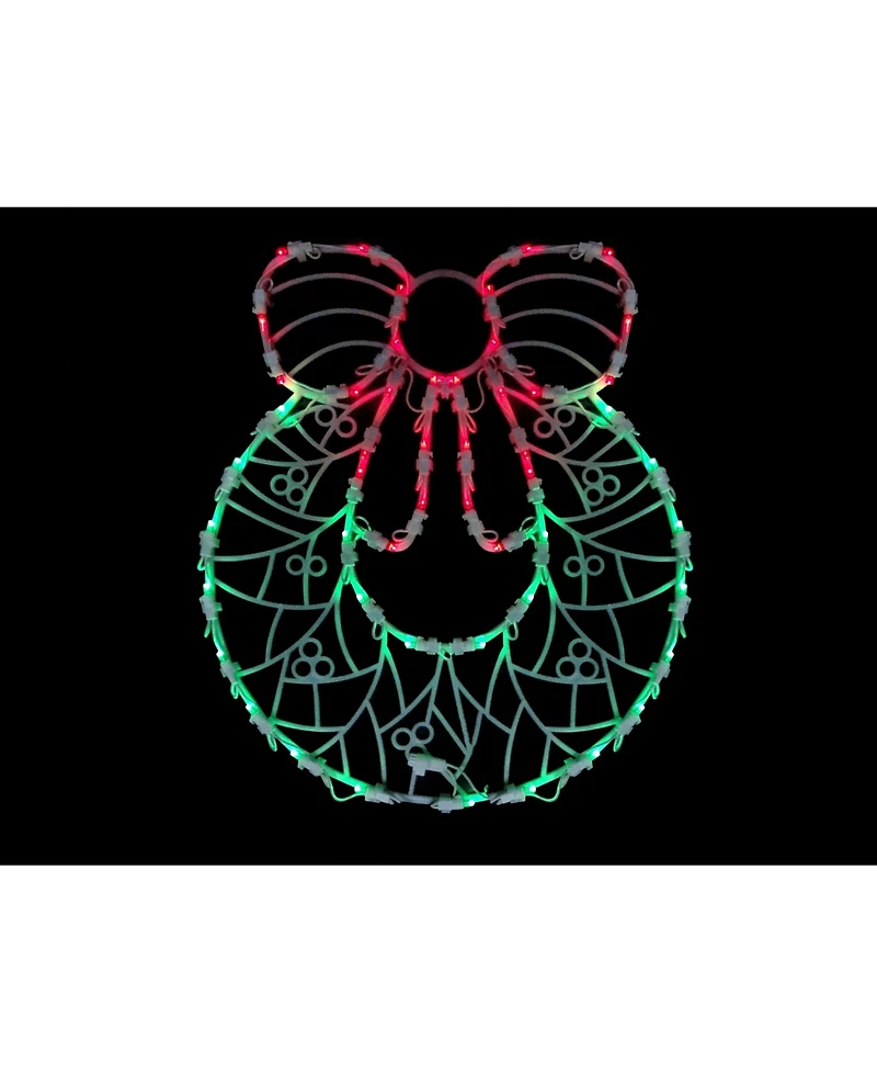 Northlight 16" Led Lighted Wreath Christmas Window Silhouette Decoration