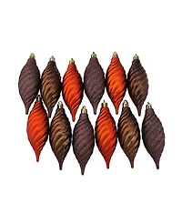Northlight 125ct Chocolate Brown and Burnt Orange Shatterproof 4-Finish Christmas Ornaments