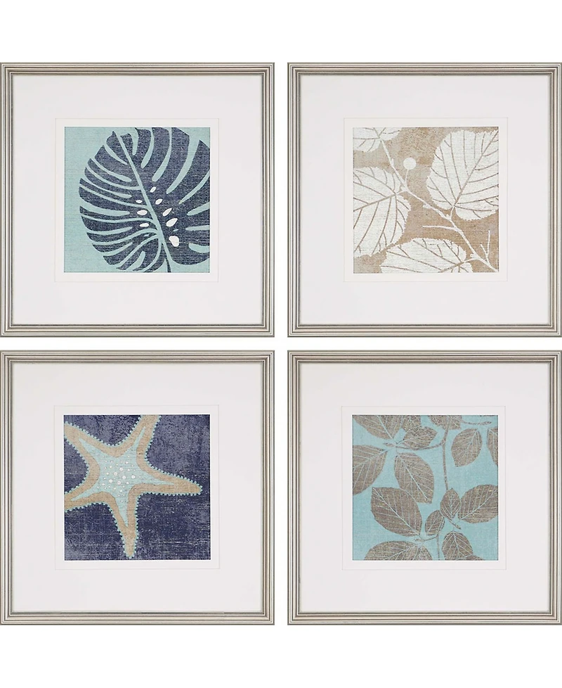 Paragon Coastal I Framed Wall Art Set of 4, 19" x 19"