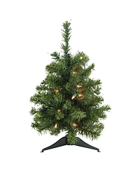 Northlight 18" Pre-Lit Canadian Pine Artificial Christmas Tree - Clear Lights