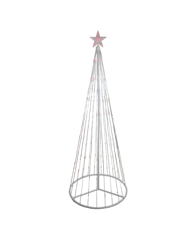 Northlight 6' Red Led Lighted Show Cone Christmas Tree Outdoor Decoration