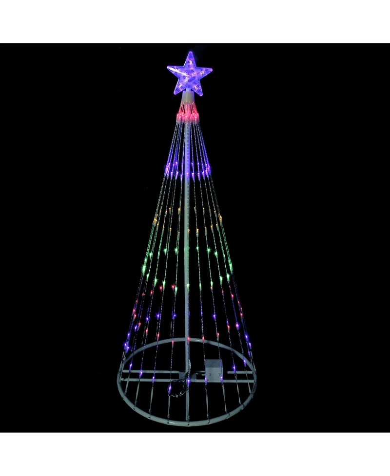 Northlight 4' Multi-Color Led Lighted Show Cone Christmas Tree Outdoor Decoration