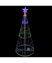 Northlight 4' Multi-Color Led Lighted Show Cone Christmas Tree Outdoor Decoration