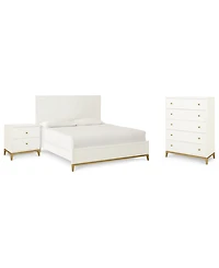 Chelsea 3-Pc. Bedroom Set (Queen Bed, Chest, Nightstand)