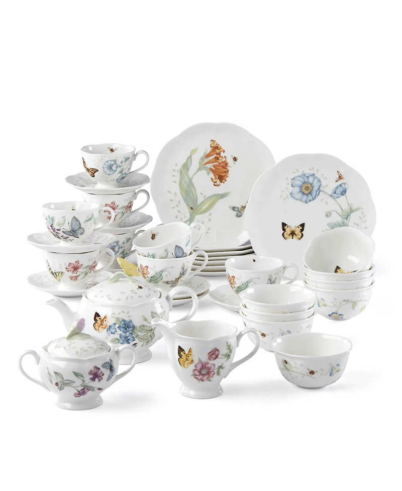 Lenox Butterfly Meadow 37 Pc. Tea & Dessert Set, Service for 8, Exclusively at Macy's