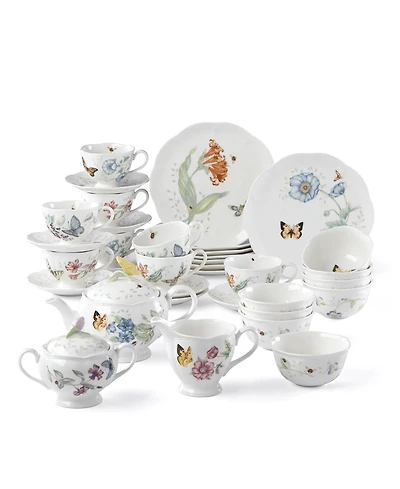 Lenox Butterfly Meadow 37 Pc. Tea & Dessert Set, Service for 8, Exclusively at Macy's