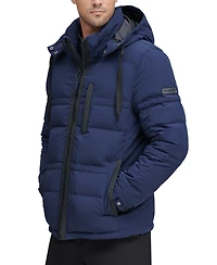 Marc New York Men's Huxley Crinkle Down Jacket with Removable Hood