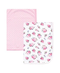 Luvable Friends Interlock Cotton Swaddle Blanket, 2 pack