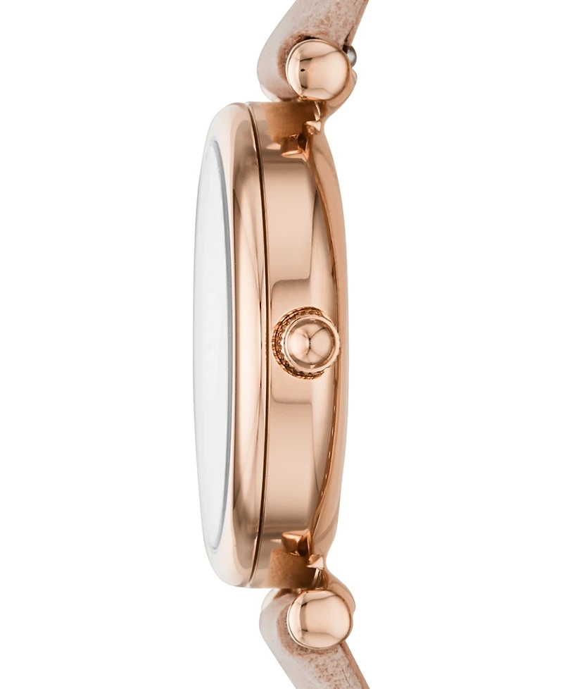 Fossil Women's Carlie Mini Leather Strap Watch 28mm