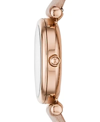 Fossil Women's Carlie Mini Leather Strap Watch 28mm