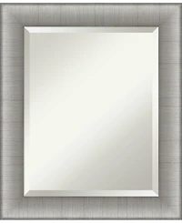 Amanti Art Elegant Brushed Framed Bathroom Vanity Wall Mirror, 20.75" x 24.75"